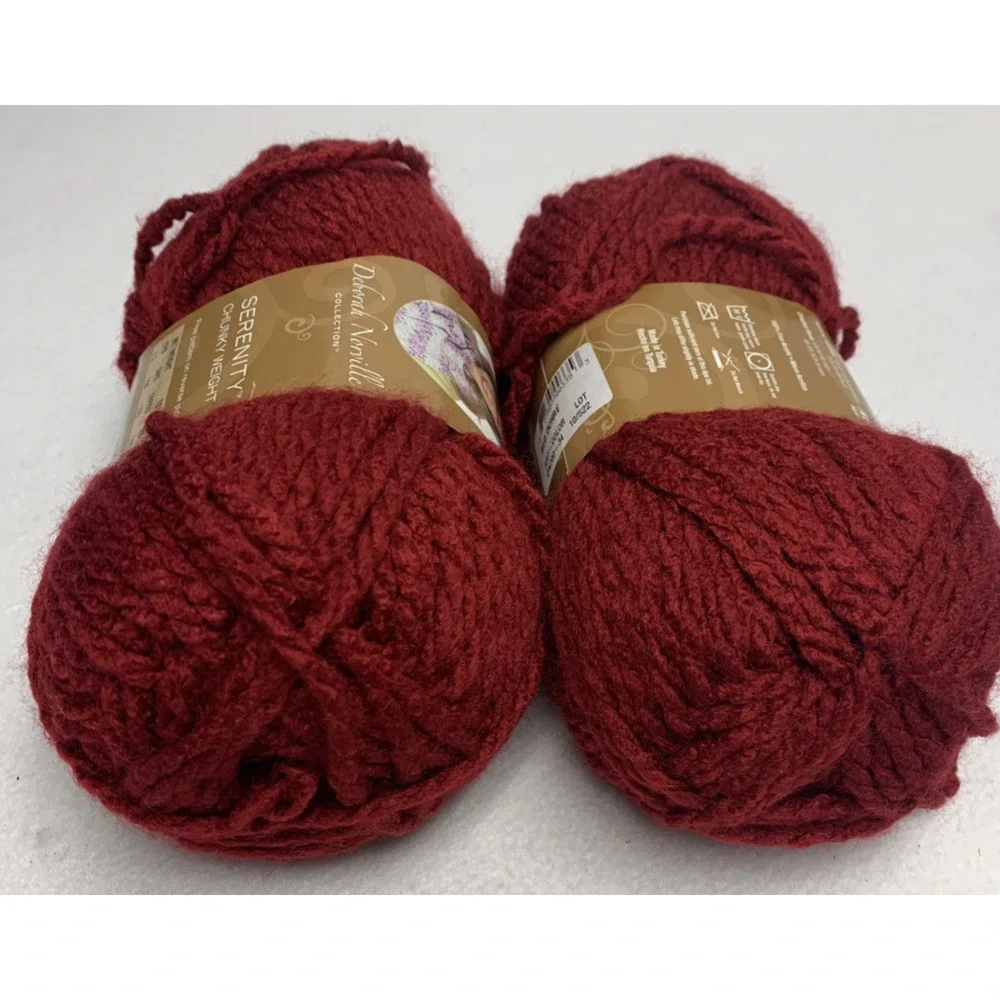 2 Skeins Premier Yarn Deborah Norville Serenity Chunky DN700-34 Red Ochre 109 Yd